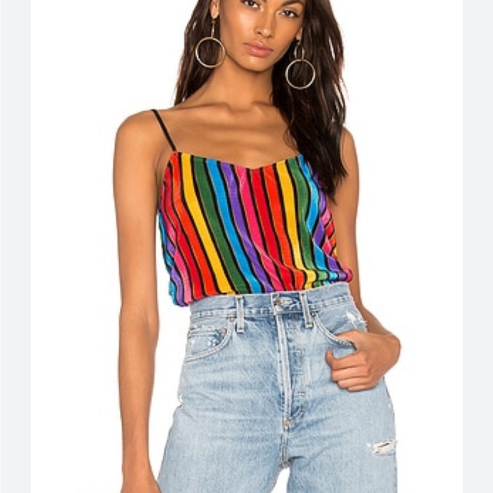 Show Me Your MuMu Multicolor Striped Camisole